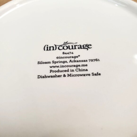 Inspirational Plates incourage 6 1/4” Set of 2 Saucer Dessert Blessing Friends - Picture 5 of 14